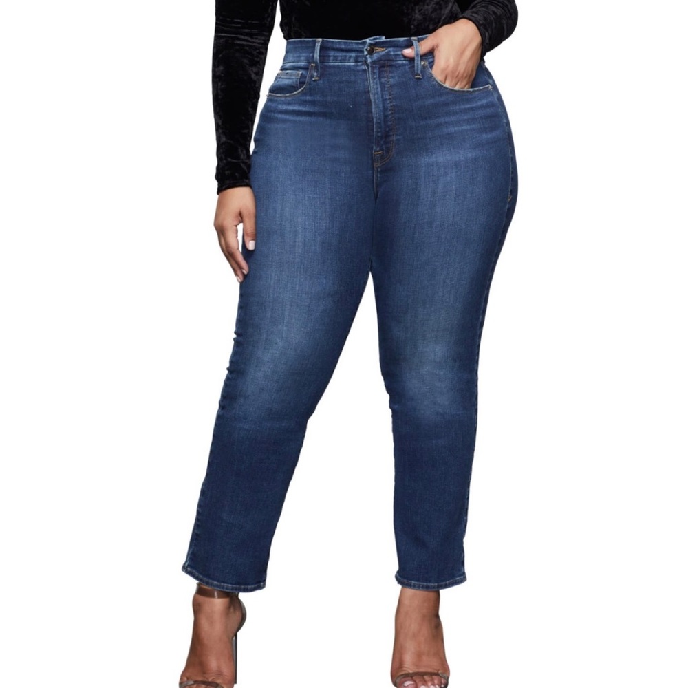 NWT Good American Good Straight High Waisted Jeans 16